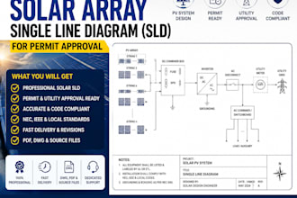 create solar array single line diagram sld for permit approval