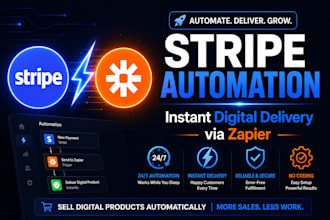 set up stripe payment automation and digital product delivery via zapier