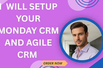 setup monday sales CRM, project management, agile CRM, ai workflow, CRM, erp
