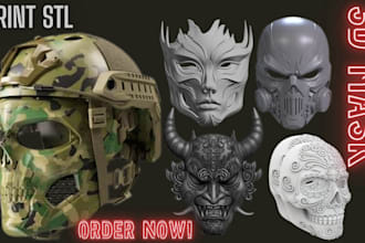 custom 3d mask 3d helmet cosplay, 3d model mask, helmet for cosplay