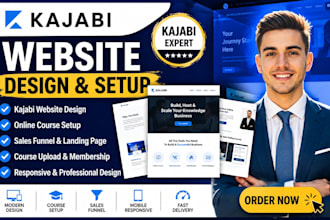 design kajabi website online course landing page sales funnel kajabi expert