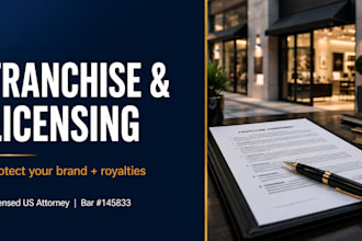 draft an ironclad franchise agreement and licensing contract