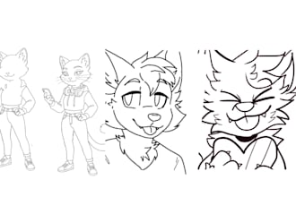 draw fursona furry headshot  antro art furry pfp furry art furry character