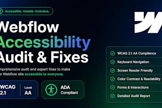 audit and fix webflow website accessibility issues wcag ada