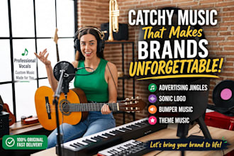 sing and produce catchy advertising jingles, sonic logo, bumper and theme music