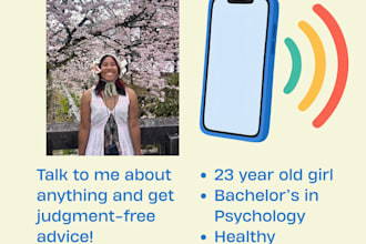 talk to you over messages or call and give you advice