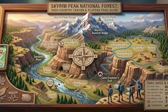 design custom hiking trail maps, park layout plans, and outdoor navigation