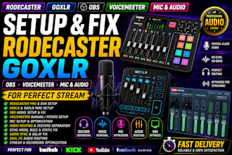 setup and fix rodecaster, goxlr obs voicemeeter mic and audio