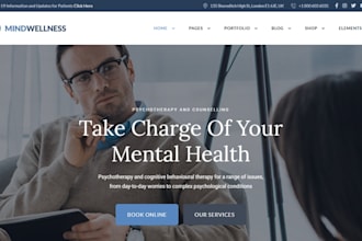 design wix hypnotherapist website holistic hypnosis mental health clinic website