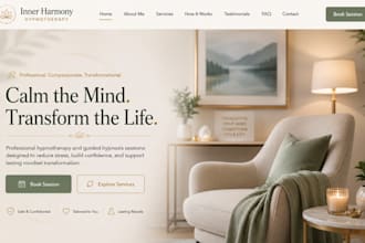 design wix hypnotherapist website holistic hypnosis booking session website