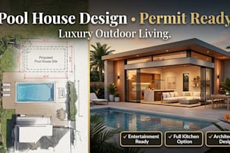 pool house design permit plans