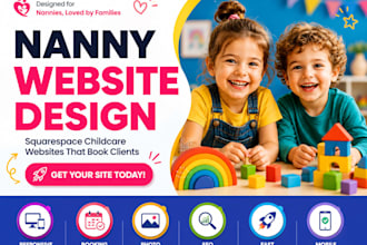 create a professional nanny website design childcare babysitting website