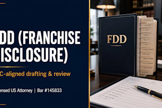write ftc compliant franchise disclosure documents and fdd manuals