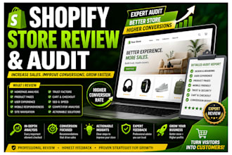 review audit and manage your shopify store to increase traffic sales conversions