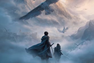 do fantasy book cover illustration