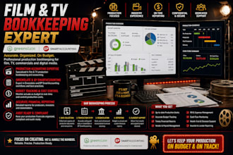 do expert film and TV production bookkeeping using greenslate or ep smartaccount