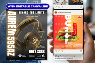 design editable canva poster for social media advertising