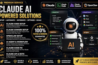claude code setup claude cowork openclaw ai agent claude code fix claude api bot