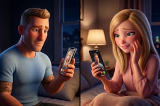 3d pixar ai romantic storytelling animation 3d ai proposal video ai love stories