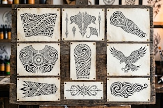 create a professional tribal tattoo design