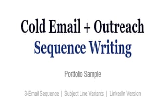 write a cold email sequence that actually gets replies