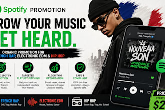 do organic spotify music promotion for edm,dutch hip hop house, and techno track