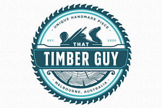 premium woodworking logo design for handmade wood brands