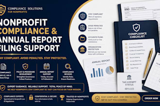 handle nonprofit compliance and annual report filing support