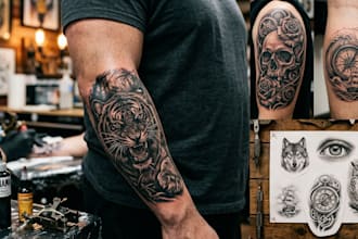 draw a custom realism tattoo design for you