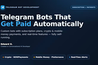 build a telegram bot with subscription payments