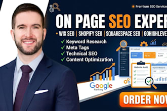 do on page SEO for wix squarespace shopify gohighlevel website