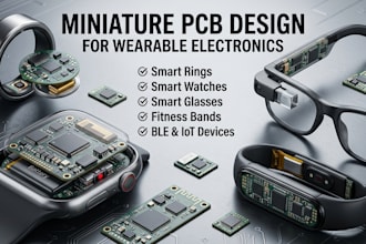 design miniature pcb for wearable electronics, smart rings, watches and glasses