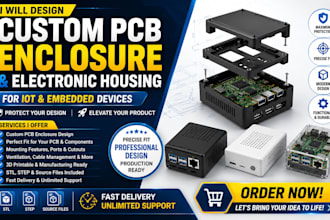design custom pcb enclosure and electronic housing for iot and embedded devices
