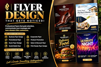 design a professional business flyer or promotional flyer