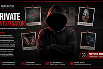be your private investigator for background check and osint investigation