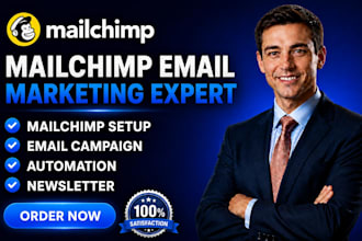 setup mailchimp email marketing campaign automation and newsletter