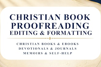 do christian book editing formatting proofreading devotional journal book editor
