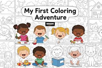 design toddlers and kids coloring book for amazon