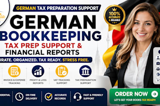 provide german tax preparation support bookkeeping and vat tracking