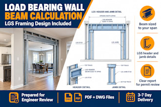 do load bearing wall beam calculation in lgs framing