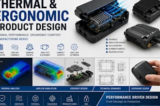 design thermal ergonomic mechanical products heat sink enclosure cad dfm