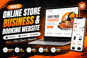 build site123 online store business booking  website with products and payment