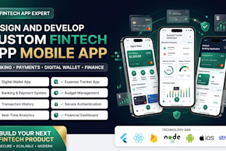 develop custom fintech app digital wallet app and expense tracker application
