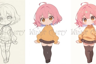 draw a cute chibi oc