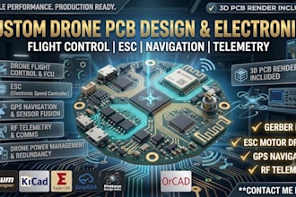 do drone pcb design flight controller, esc gps, rf telemetry pcb layout service