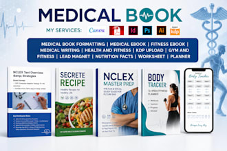edit, format, design medical health fitness ebook manuscript, amazon kdp upload