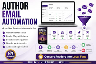 set up email marketing campaigns, author funnels, and email automation