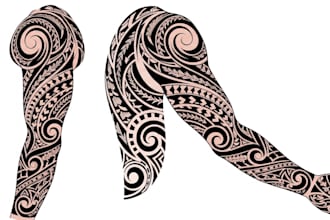 create custom and detailed tribal tattoo design
