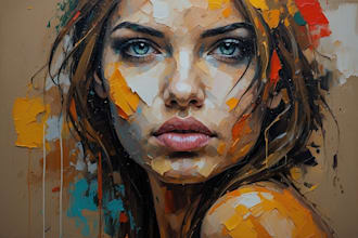 create modern abstract digital art paintings