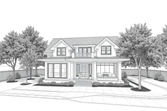 draw 2d floor plans 2d cad drawings for houses buildings and site plan